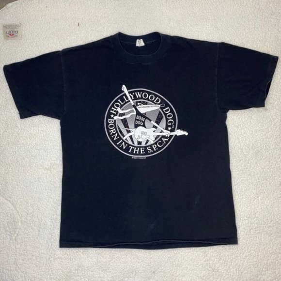 Belton Tough Tee 1985 Hollywood Dog ‘Born In The S.P.C.A: Size Medium - Picture 1 of 4